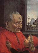 Domenicho Ghirlandaio Alter Mann mit einem kleinen jungen oil painting reproduction